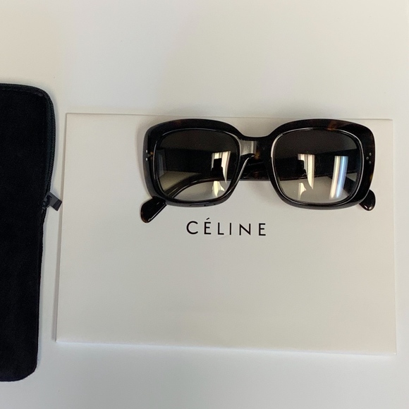 Celine Tortise Shell Squarish Sunglasses - Picture 4 of 5